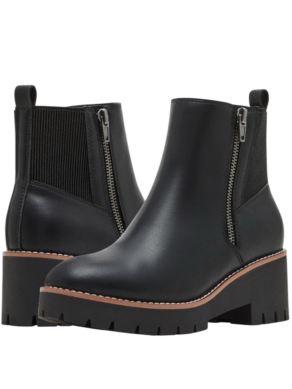 NWT Blondo Demario’s Black Leather Zip-Accent Ankle Bootie retail $159 - Picture 7 of 9